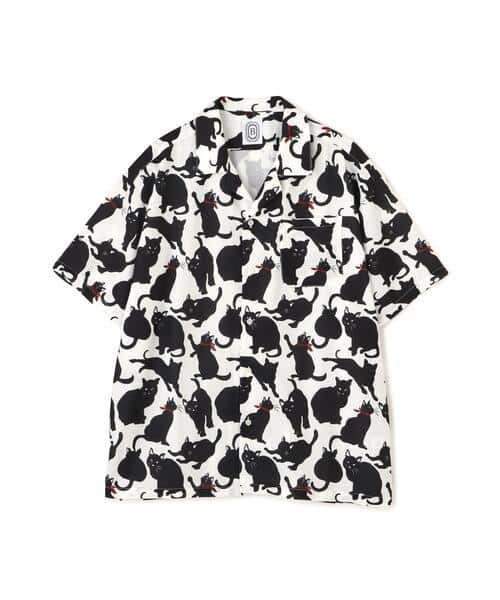 B omnivore/ビーオムニボー/CAT S/S SHIRT シャツ アイボリー M