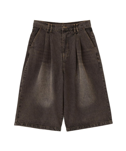 B omnivore/ビーオムニボー/TUCK DENIM SHORTS タックデニムショーツ ブラック M