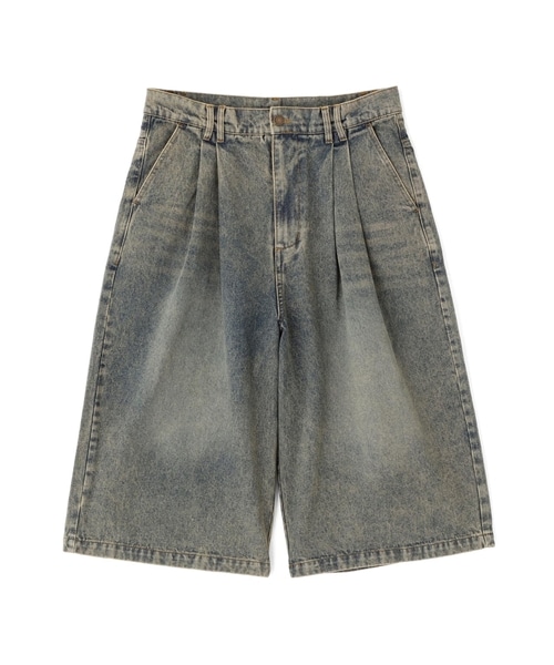 B omnivore/ビーオムニボー/TUCK DENIM SHORTS タックデニムショーツ ブルー M