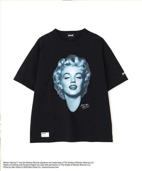 Schott/ショット/M.M.MONOCHROME T-SHIRT/マリリンモンロー モノクローム Tシャツ ブラック M