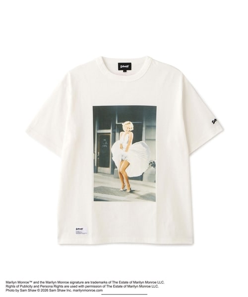 Schott/ショット/ M.M.PHOTO T-SHIRT/マリリンモンロー フォト Tシャツ ホワイト M
