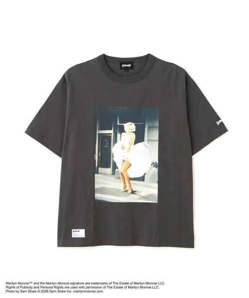 Schott/ショット/ M.M.PHOTO T-SHIRT/マリリンモンロー フォト Tシャツ チャコール M