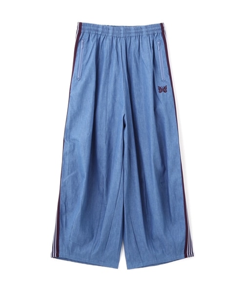 NEEDLES×BEAVER/ニードルズ×ビーバー/別注H.D. Track Pant - DENIM  ヒザデルトラックパンツ　デニム ライトブルー XS