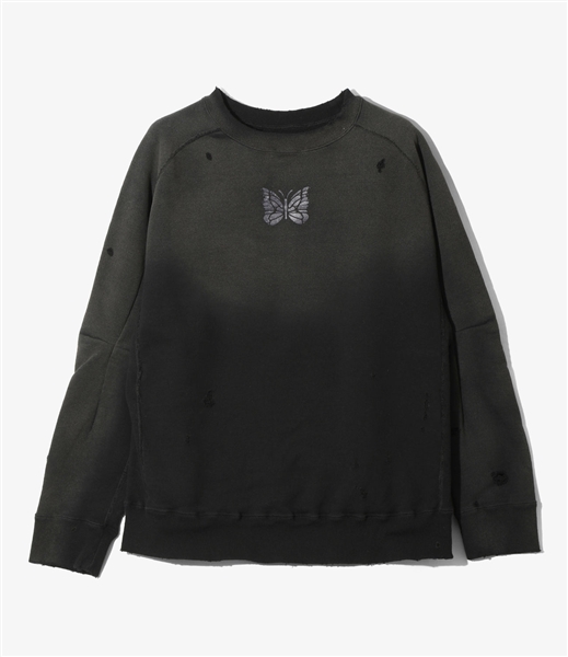NEEDLES/ニードルズ/DECONSTRUCTED SWEAT SHIRT スウェット　トレーナー BLACK M