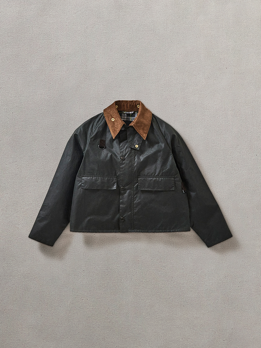  Barbour/バブアー 130周年記念モデル【SPEY / スペイ】ワックス コットン ブルゾン SAGE GREEN M