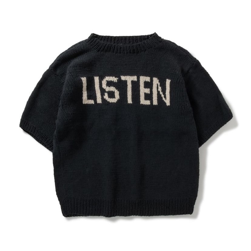 macmahon knitting mills/マクマホンニッティングミルズ/Cotton Knit S/S crew LISTEN