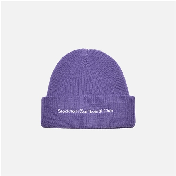 Stockholm Surfboard Club/ストックホルムサーフボードクラブ/Logo Beanie PURPLE FREE