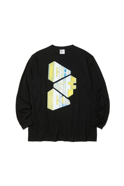 Chaos Fishing Club/カオスフィッシングクラブ/BLOCK LOGO L/S TEE BLACK M