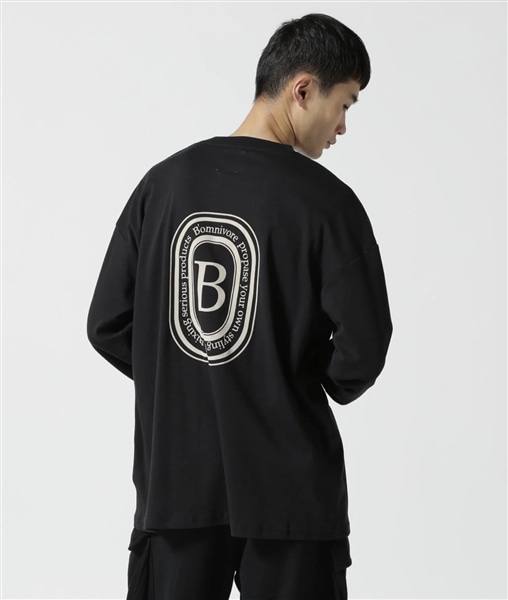 B omnivore/ビーオムニボー LOGO L/S Tee BLACK M