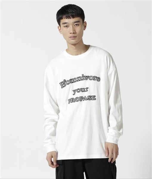 B omnivore/ビーオムニボー propase L/S Tee WHITE M