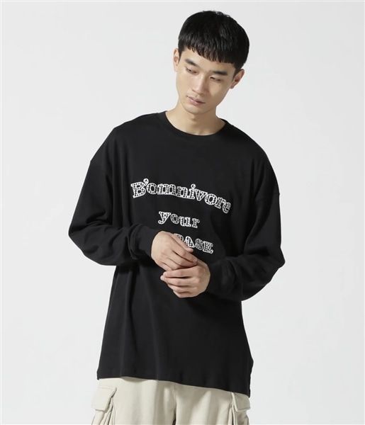 B omnivore/ビーオムニボー propase L/S Tee BLACK M