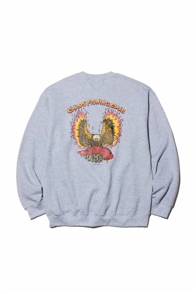Chaos Fishing Club/カオスフィッシングクラブ/EVIL FLAME CREW NECK L/S GREY M