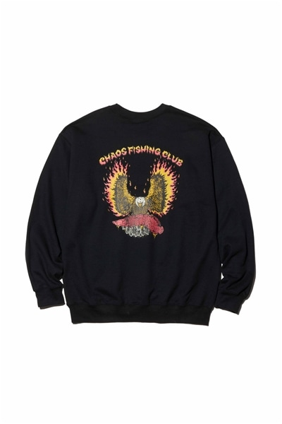 Chaos Fishing Club/カオスフィッシングクラブ/EVIL FLAME CREW NECK L/S BLACK M