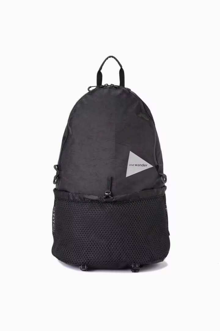and wander/アンドワンダー/ECOPAK 20Lbackpack BLACK Free