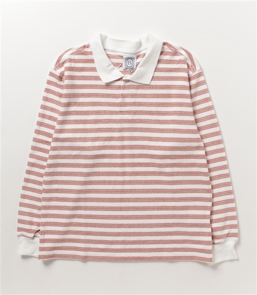 B omnivore/ビーオムニボー  Pile Border POLO ホワイト M