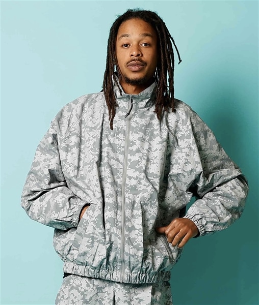 BURLAP OUTFITTER/バーラップアウトフィッター/TRACK JACKET REFLECTIVE / トラックジャケット リフレクティブ GRAY M