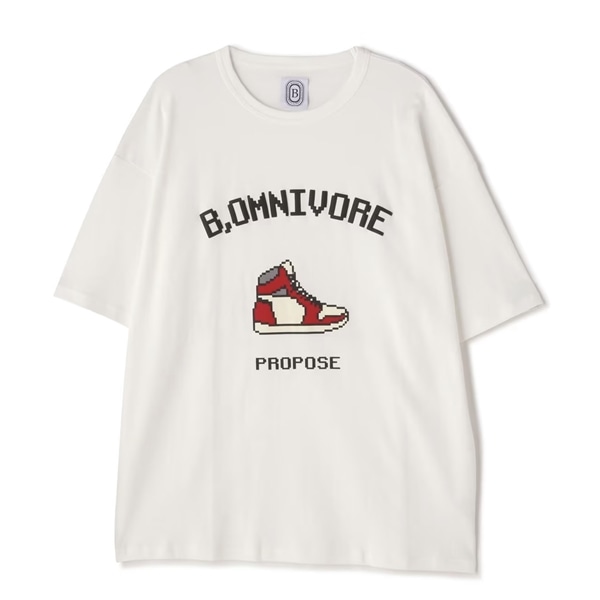 B Omnivore/ビーオムニボー SNEAKERS S/S Tee(M ホワイト)｜ ビーバー｜池袋PARCO | ONLINE ...