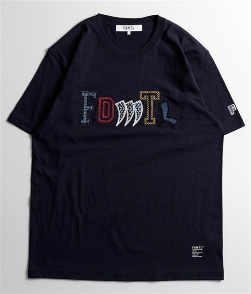 FDMTL(ファンダメンタル)/PATCHWORK LOGO TEE Tシャツ(FA24TE14) -24SS- NAVY 3
