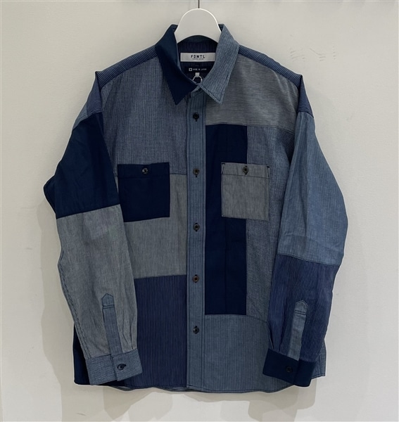 FDMTL(ファンダメンタル)/PATCHWORK SHIRT RINSE-24SS- INDIGO 3