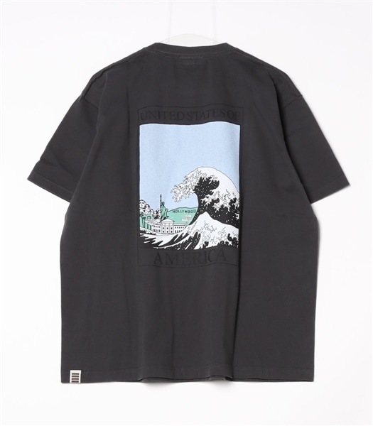 ILL ONE EIGHTY/イルワンエイティ/AMERICAN WAVE T-SHIRT BLACK M