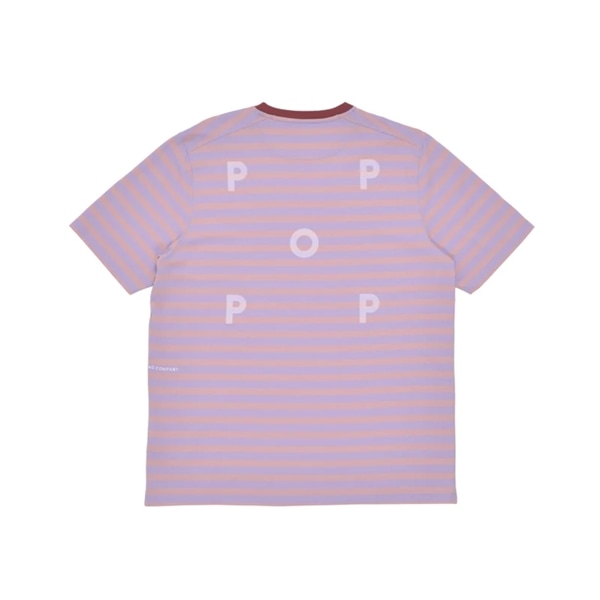 POP TRADING CO/ポップトレーディングカンパニー/Pop Striped Logo T-Shirt PINK M