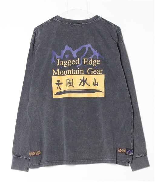 Jagged Edge Mountain Gear/ジャギッドエッジマウンテンギア/　”天風水山” PRINT L/S TEE BLACK M