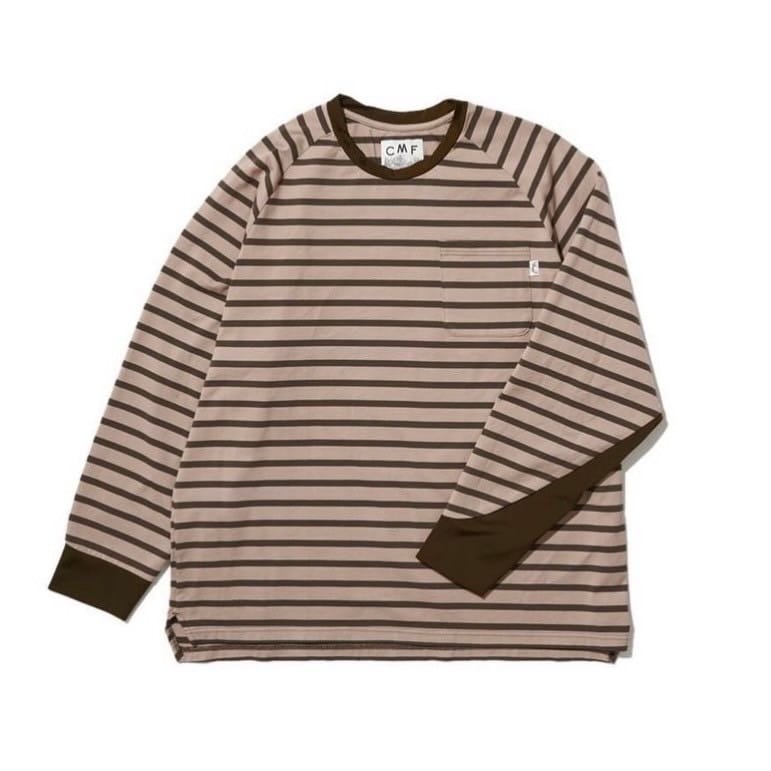 CMF OUTDOOR GARMENT/シーエムエフアウトドアガーメント/BORDER TEE L/S GREIGE M
