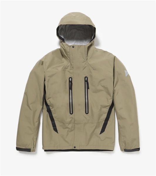 and wander/アンドワンダー/2.5L hiker rain jacket BEIGE S