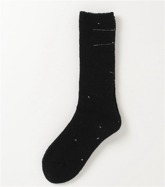 ROSTER SOX/ロスターソックス  84PAINT SOCKS メンズ レディース ブラック 1