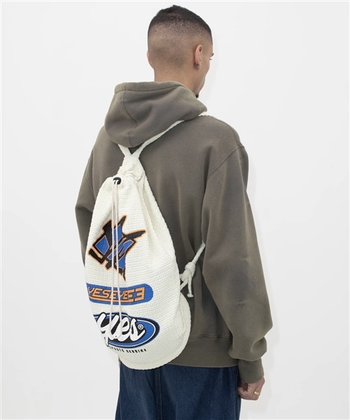 YESEYESEE/イエスアイシー/Jacquard Fabric String Bag WHITE FREE
