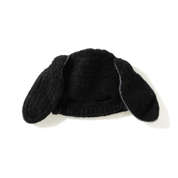 MacMahon Knitting Mills /マクマホンニッティングミルズ/Knit Beanie-Rabbite BLACK FREE
