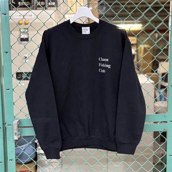 CHAOS FISHING CLUB/カオスフィッシングクラブ/EX LOGO SWEAT CREW BLACK M