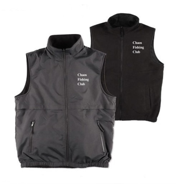 CHAOS FISHING CLUB/カオスフィッシングクラブ/EX LOGO REVERSIBLE VEST CHARCOAL M