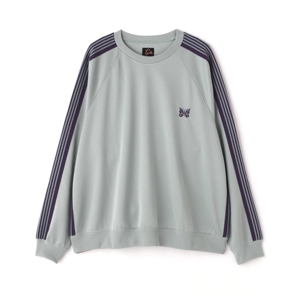 NEEDLES/ニードルズ/TRACK CREW NECK SHIRT - POLY SMOOTH-25SS- SAXE BLUE トラッククルーネック SAX L