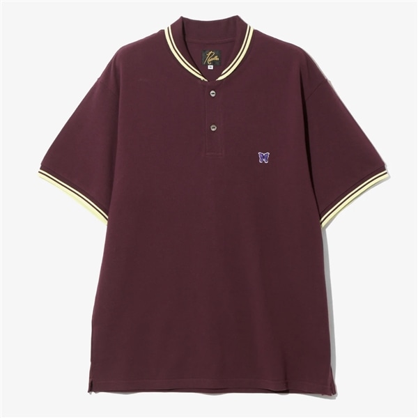 NEEDLES/ニードルズ/SHAWL COLLAR S/S POLO - COTTON PIQUE-25SS- ポロシャツ WINE S
