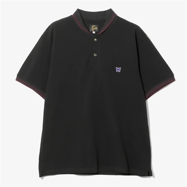 NEEDLES/ニードルズ/SHAWL COLLAR S/S POLO - COTTON PIQUE-25SS-　ポロシャツ BLACK S
