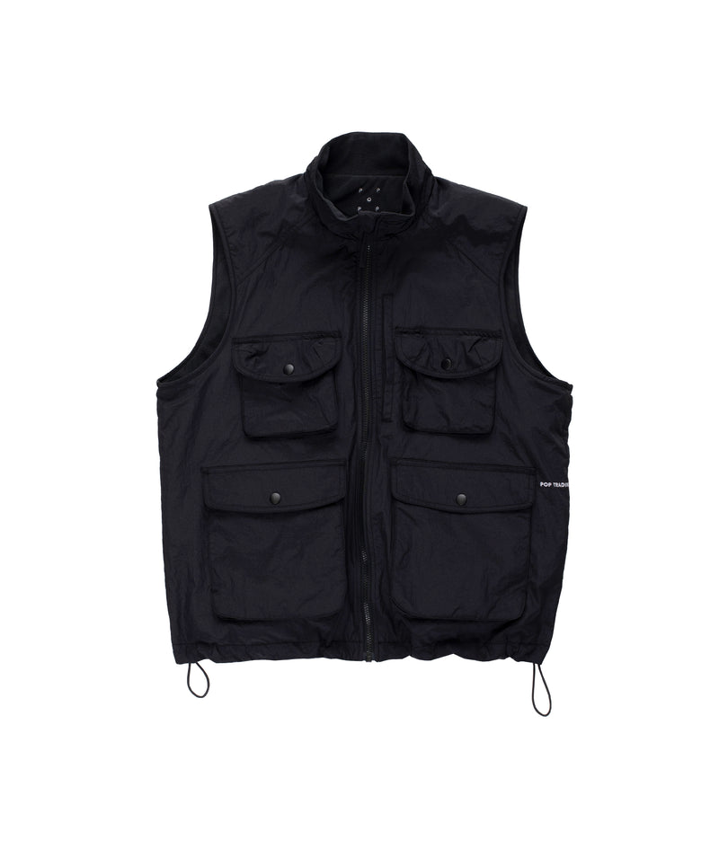 POP TRADING CO/ポップトレーディングカンパニー/Pop Reversible Safari Vest Anthracite BLACK M