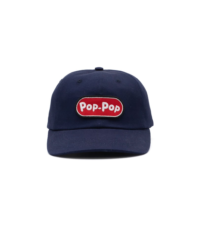 POP TRADING CO/ポップトレーディングカンパニー/Pop Poh Poh Applique Hat Navy ネイビー Free