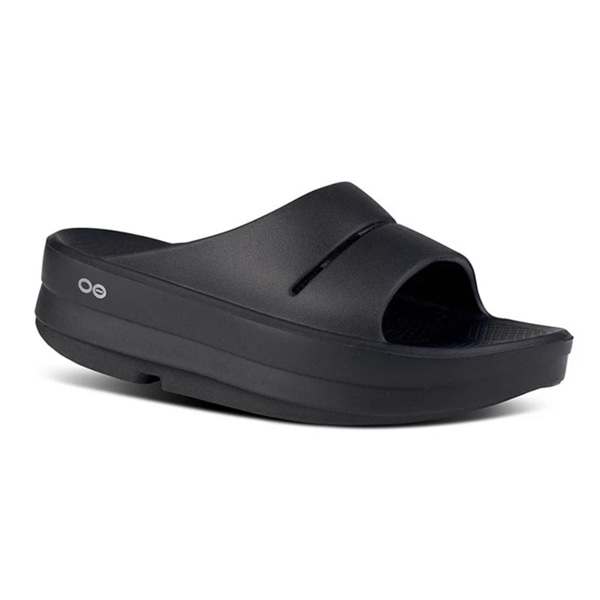 OOFOS/ウーフォス　OOMEGA OOAHH　ウーメガ　ウーアー　厚底　リカバリーサンダル BLACK 23cm