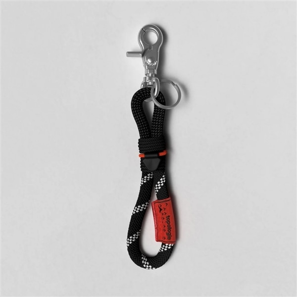 Topologie/トポロジー　8.0mm Loop Key Holder（8.0mmループキーホルダー） Black Reflective Lattice FREE
