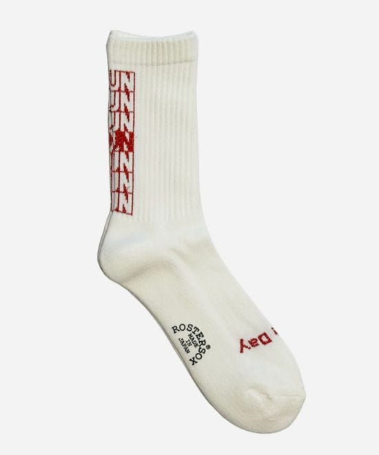 ROSTER SOX/ロスターソックス  HOME RUN メンズ　レディース ホワイトレッド 1