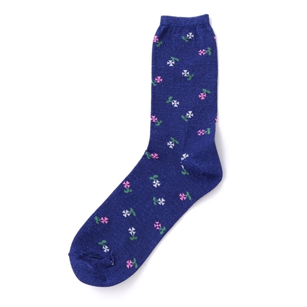 ROSTER SOX/ロスターソックス   200 LM FLOWER SOCKS レディース ネイビー 1
