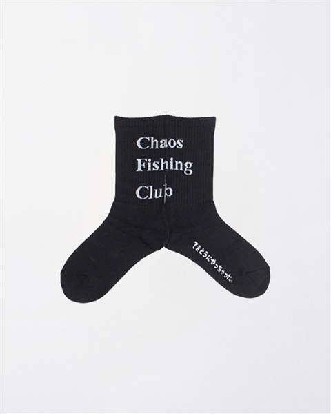 CHAOS FISHING CLUB/カオスフィッシングクラブ/1Pac Logo Socks BLACK FREE