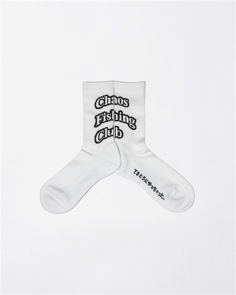 CHAOS FISHING CLUB/カオスフィッシングクラブ/1Pac Arch Logo Socks ホワイト FREE
