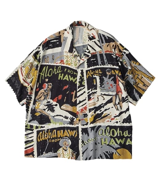 Porter Classic/ポータークラシック/HAWAIIAN OUTDOOR ALOHA SHIRT アロハシャツ ブラック L