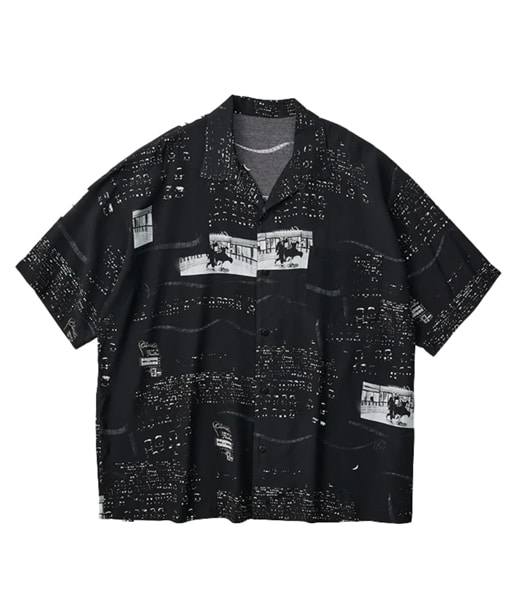 Porter Classic/ポータークラシック/ALOHA SHIRT DRIVE-IN THEATER アロハシャツ ブラック L