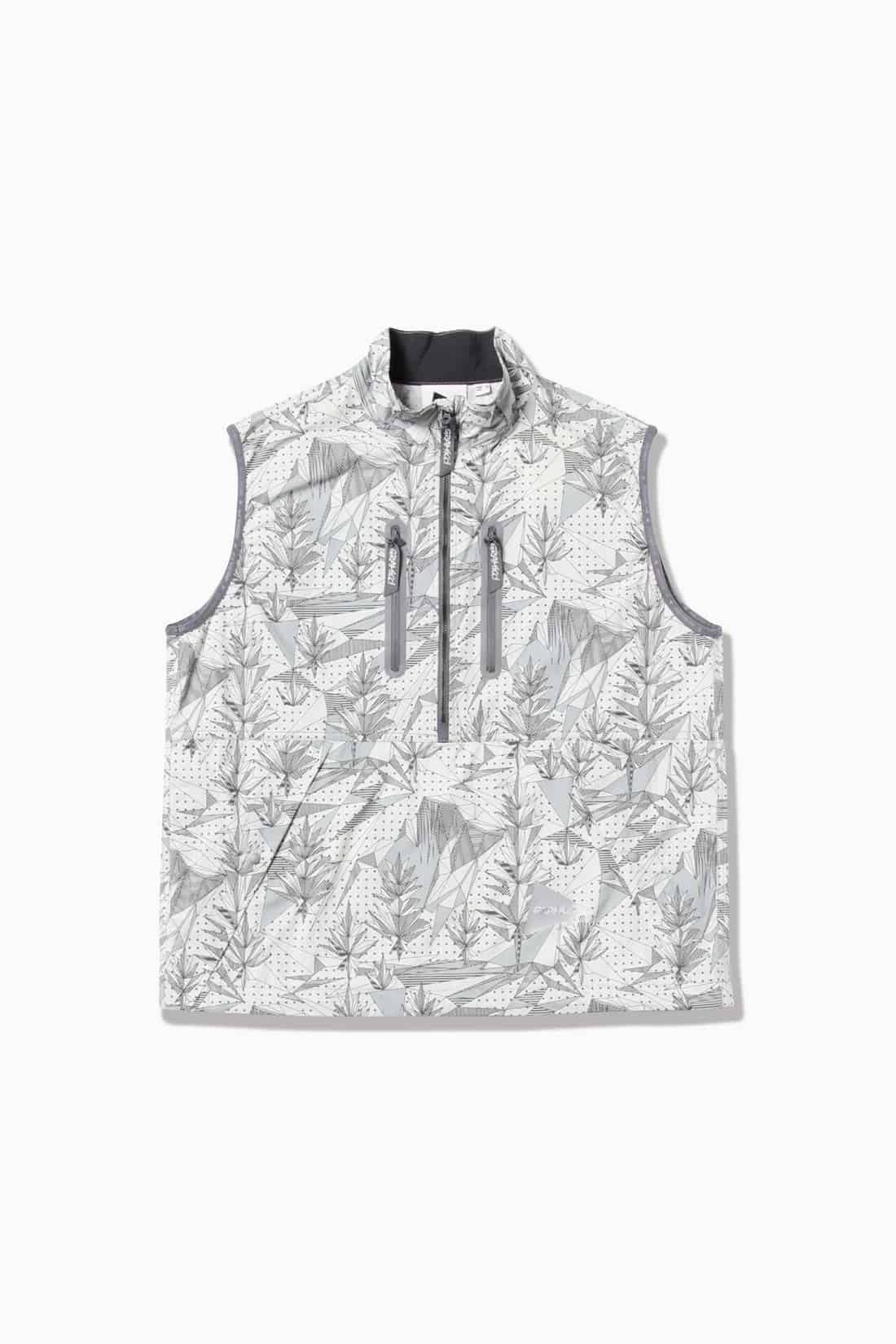 GRAMICCI × and wander brushed nylon vest/グラミチ×アンドワンダー　ブラッシュドナイロンベスト グレー M