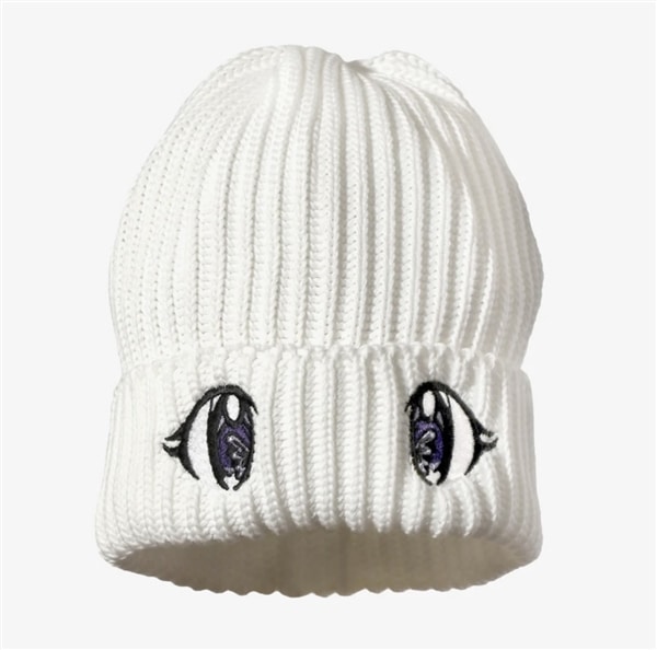 Needles×Kae Tanaka/ニードルズ×カエタナカ/ Watch Cap - KT Eyes Emb. WHITE FREE