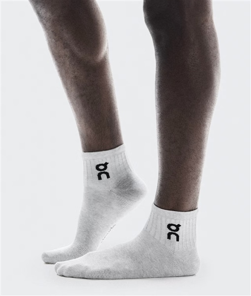 On/オン/Logo Sock Mid 3P ロゴソックスミッド　3パック GRAY XS (22-24.5cm)