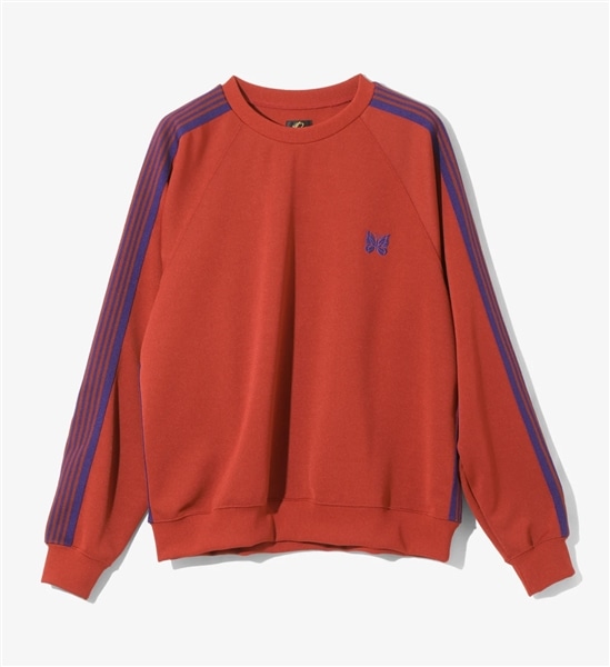 NEEDLES/ニードルズ/TRACK CREW NECK SHIRT - POLY SMOOTH -RED- トラッククルーネックシャツ RED L